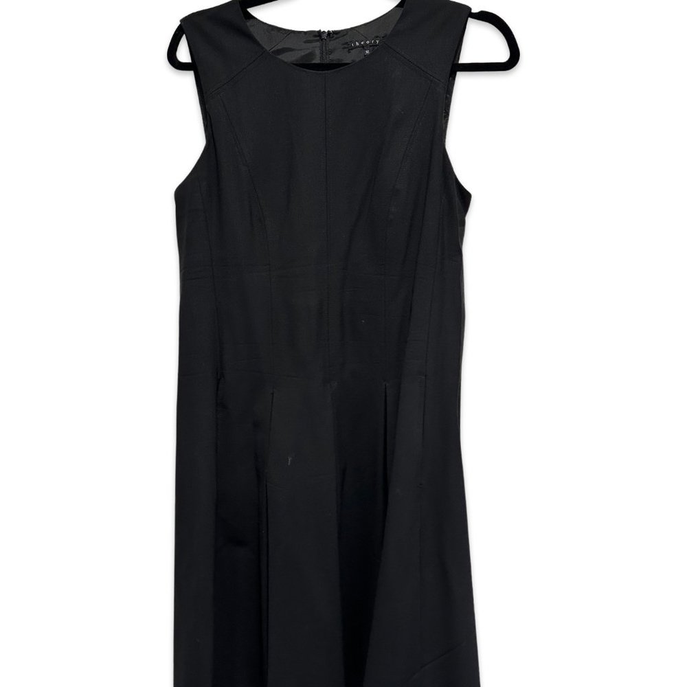 Theory Black Sleeveless Structured Dress - Size 12